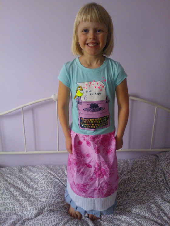 the birthday girl in the dress I sort of made